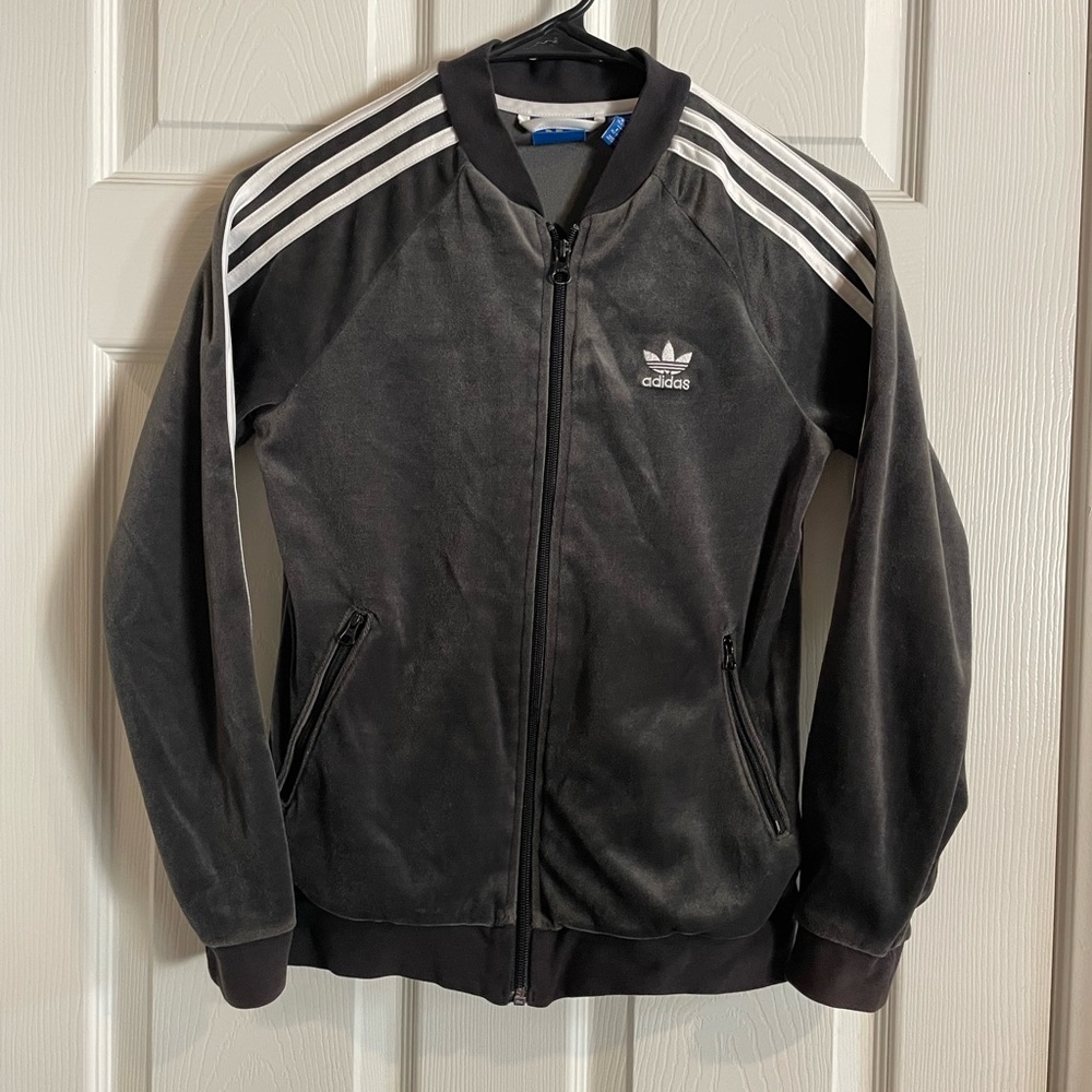 Adidas Black and White Bomber Jacket